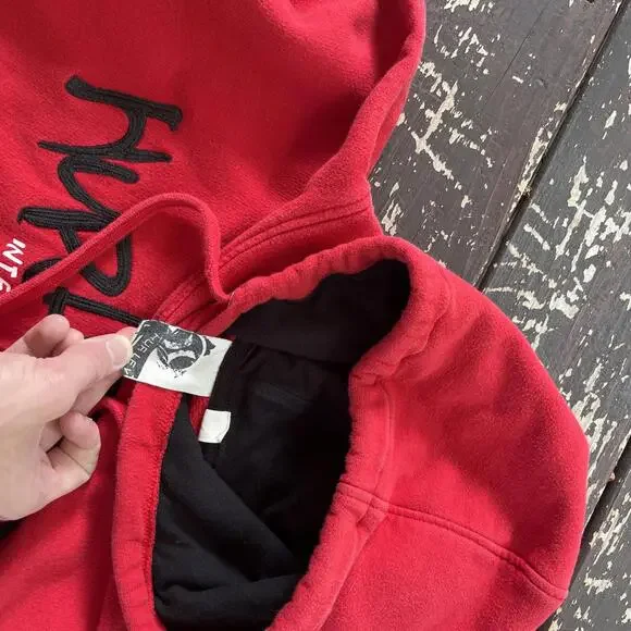 (L) Vintage 90s Y2K Hurley International Embroidered Hoodie Surf Skate - Picture 3 of 5